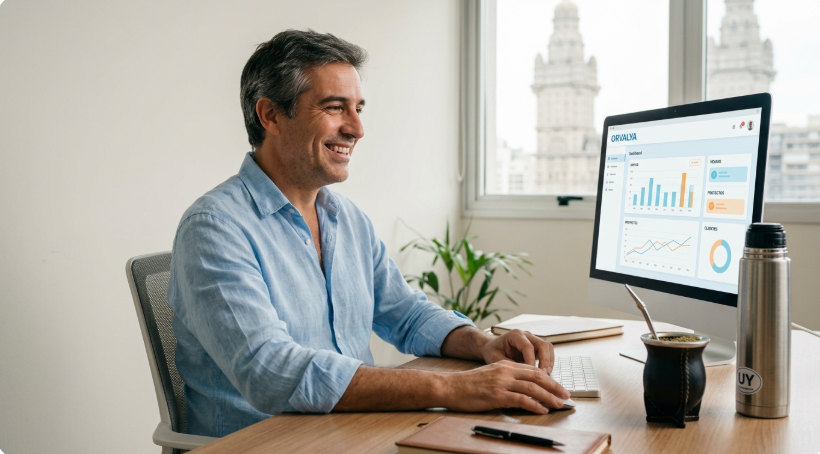 Empresa contratante usando Orvalya en Uruguay